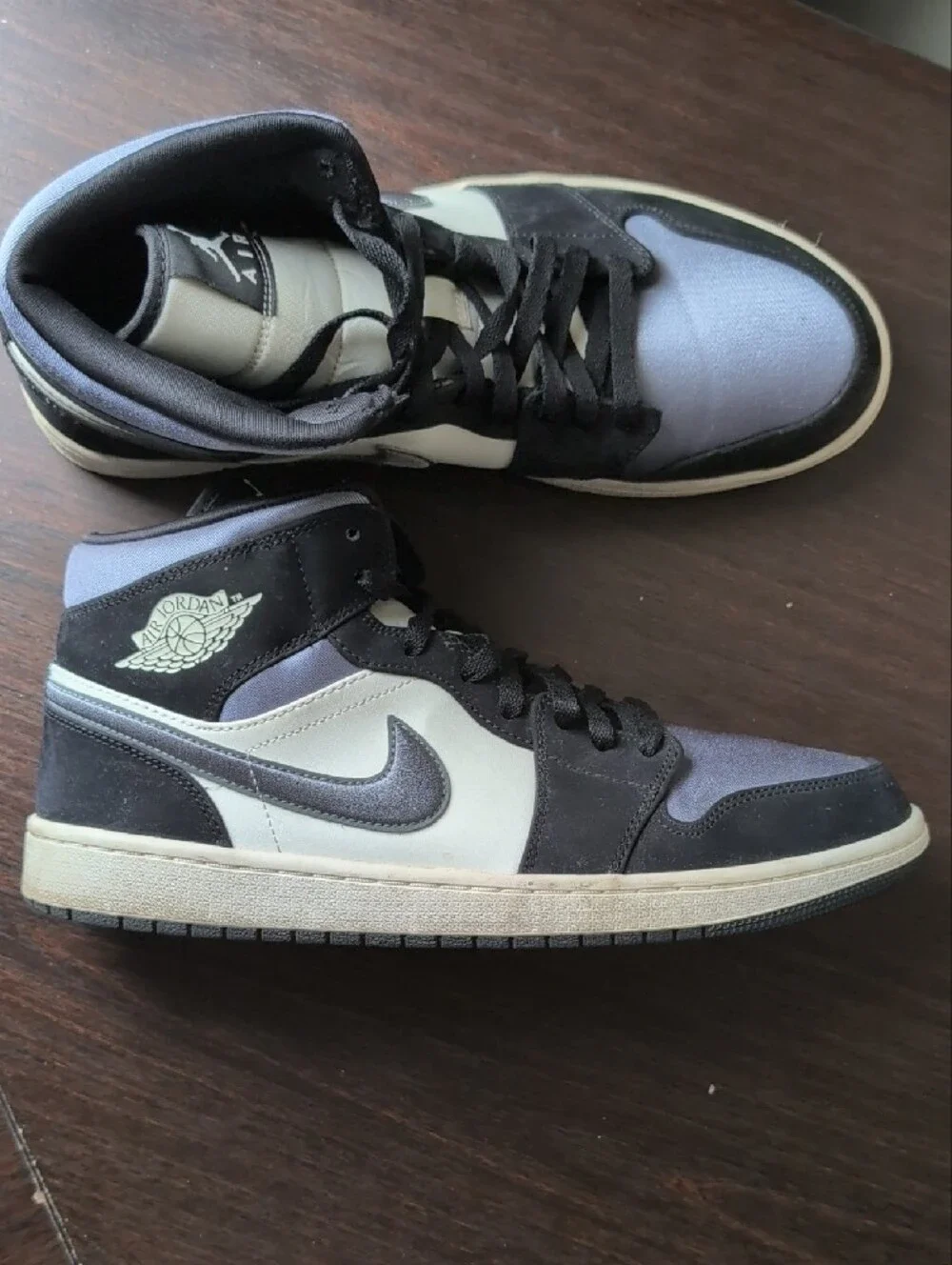 Jordan Men’s Black, White and Gray High-Top Sneakers
